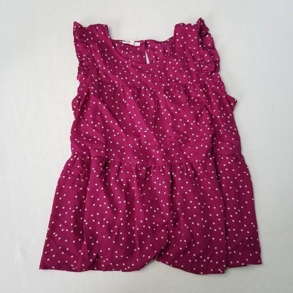 Maurices Pink Polka Dot Blouse - Picture 3 of 8
